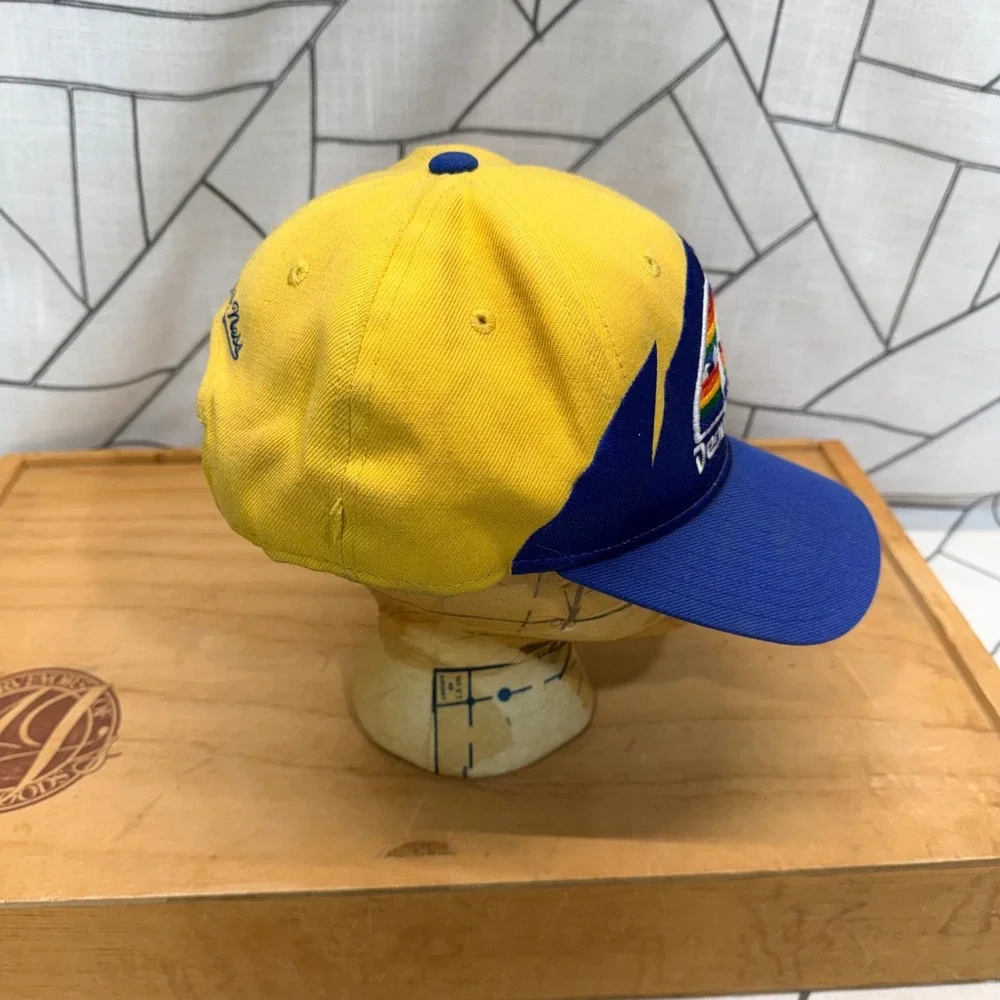 Mitchell & Ness Denver Nuggets‎ Snapback Hat Yellow Blue Rainbow Skyline NBA Cap